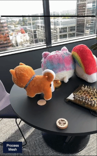 Processing and viewing a textured mesh created with NSDK