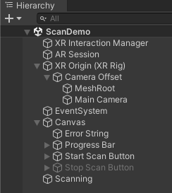 What the final scene hierarchy should look like