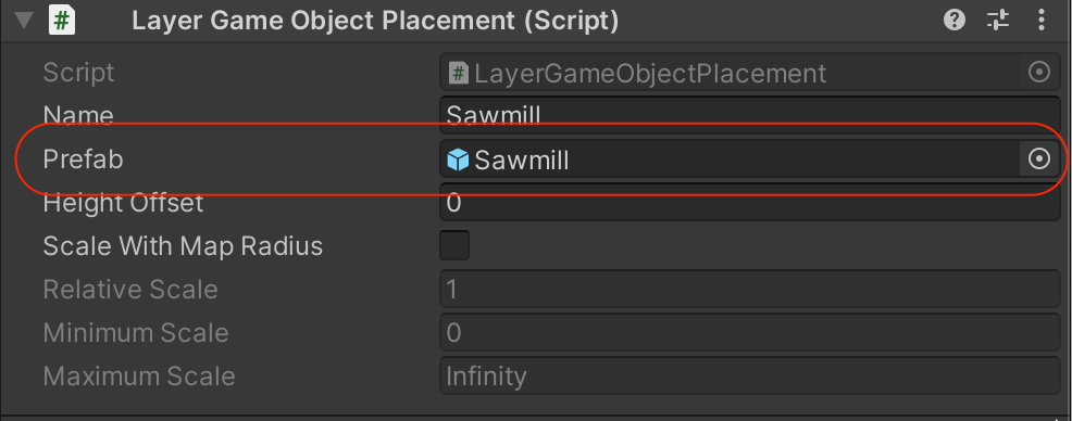 Map Layer Prefabs menu