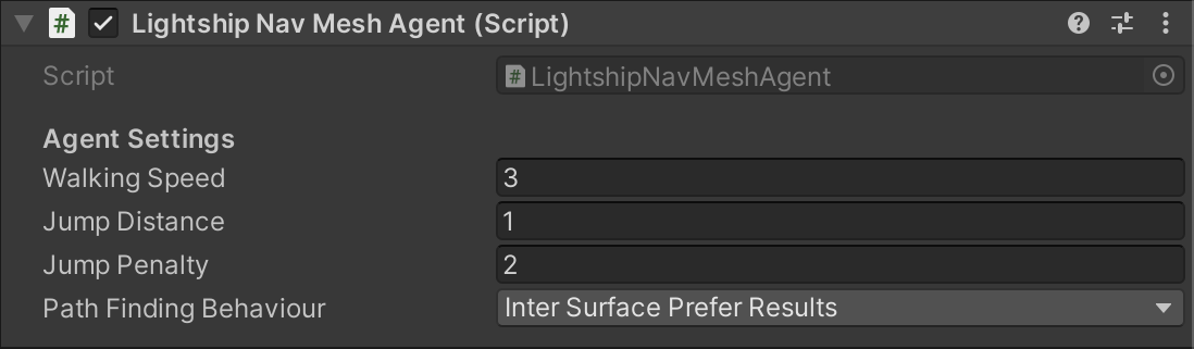 Lightship NavMesh Agent