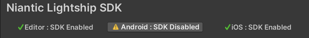 SDK Status Indicators