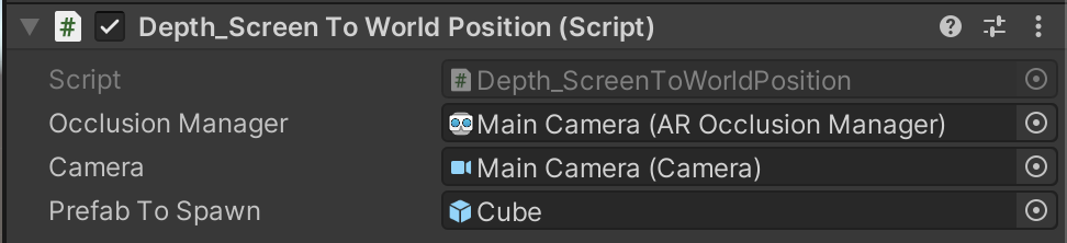 Depth_ScreenToWorldPositionエディターのプロパティ