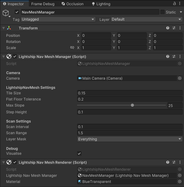 Lightship NavMesh Manager